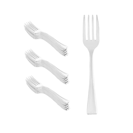 Silver Plastic Mini Forks by Celebrate It™, 24ct.